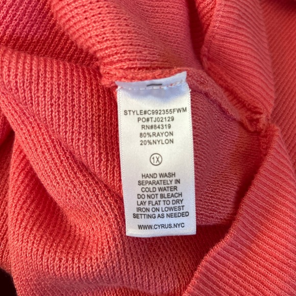 Cyrus Vibrant Peachy Knit Sweater - Picture 9 of 9
